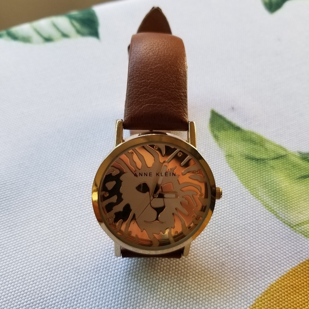 Anne Klein Brown Leather Watch